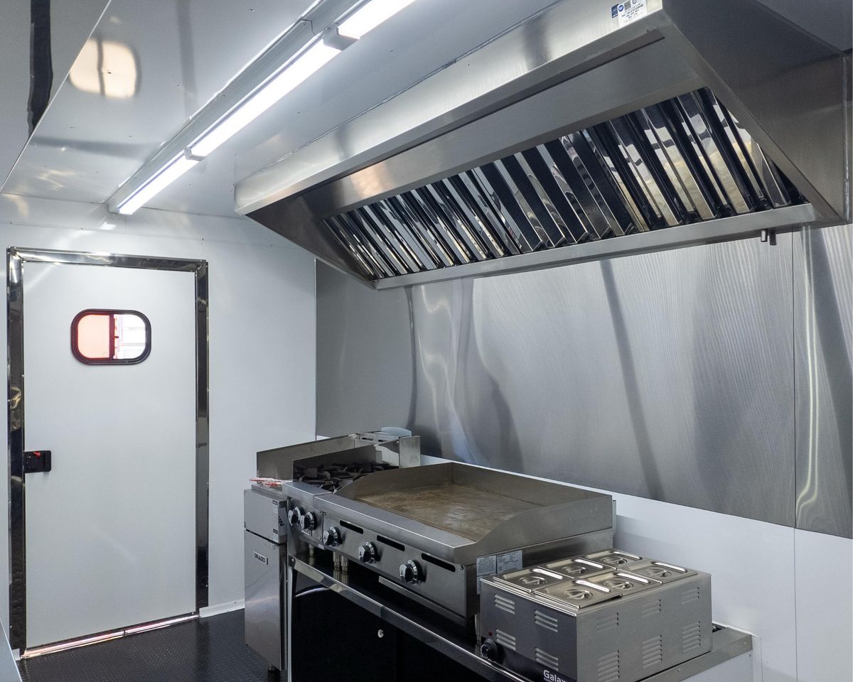 RSV food trailer — steel frame detail